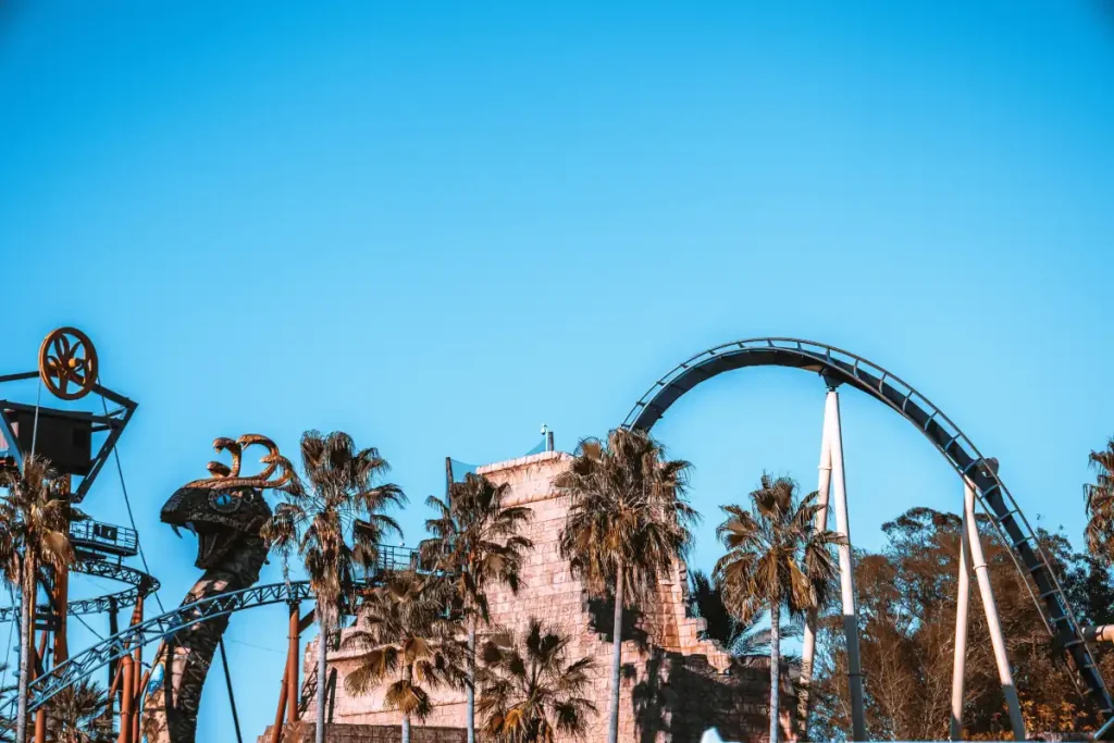 Busch Gardens Theme Park - Roller Coaster Backdrop