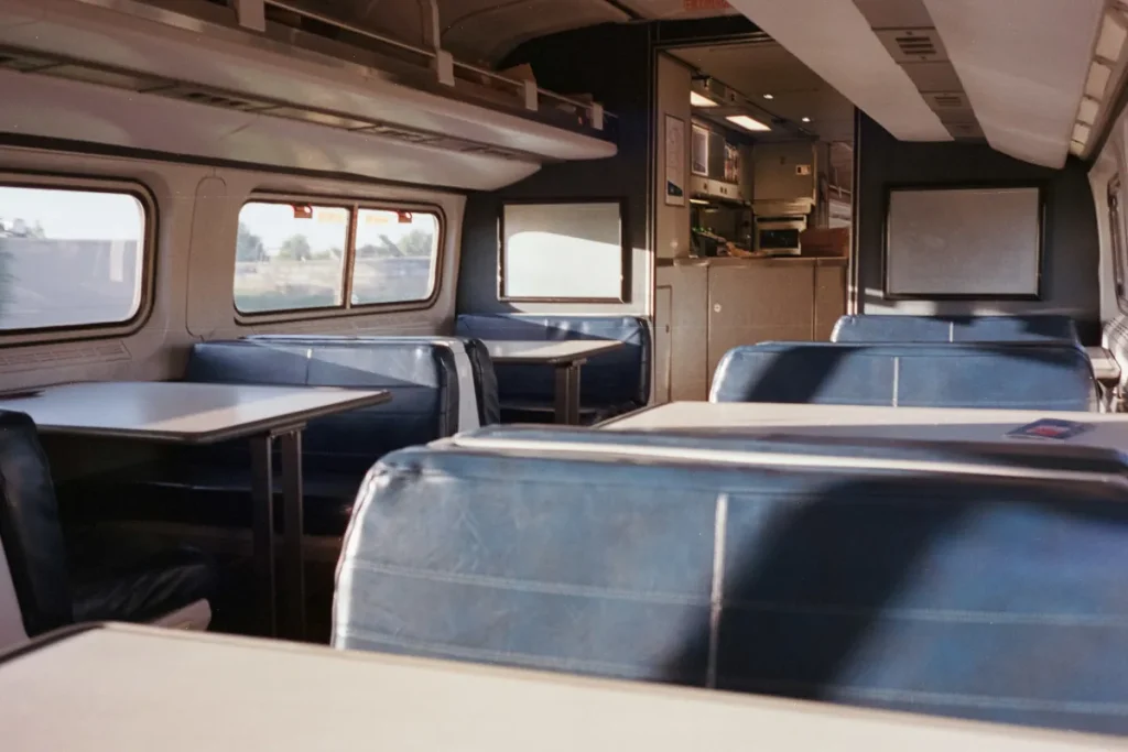 Inside an Amtrak Train