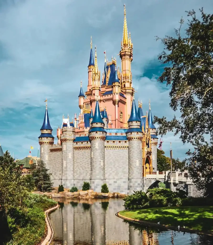 Magic Kingdom Castle and the Reflections in the water