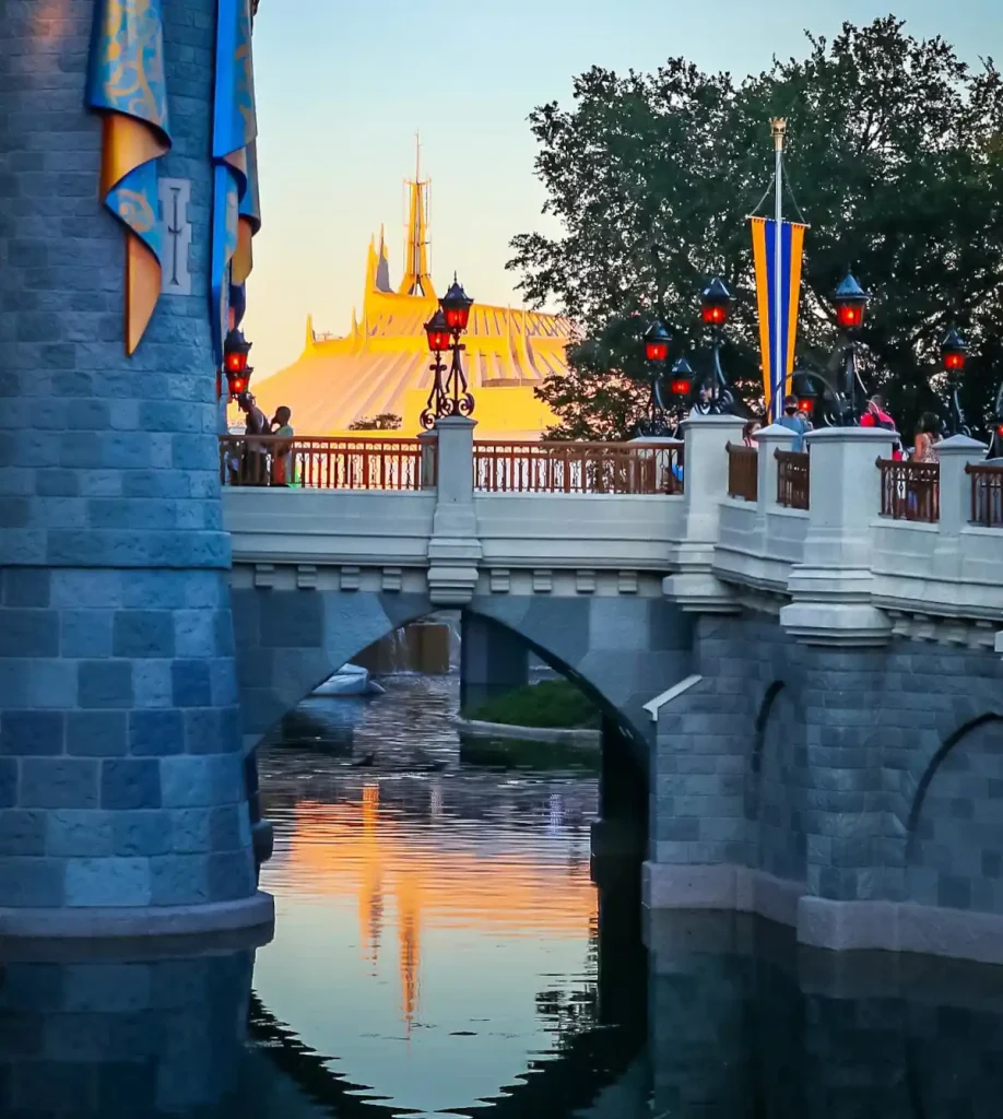 Magic Kingdom Castle and Space Mountain View