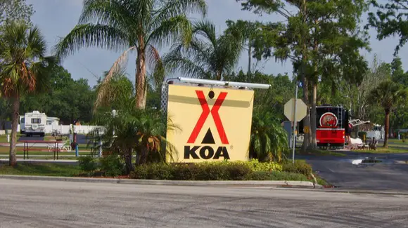 Entrance to KOA campground in Kissimmee