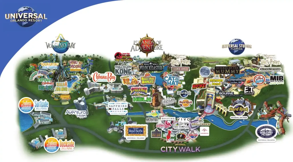 Universal Studios Resort Map 